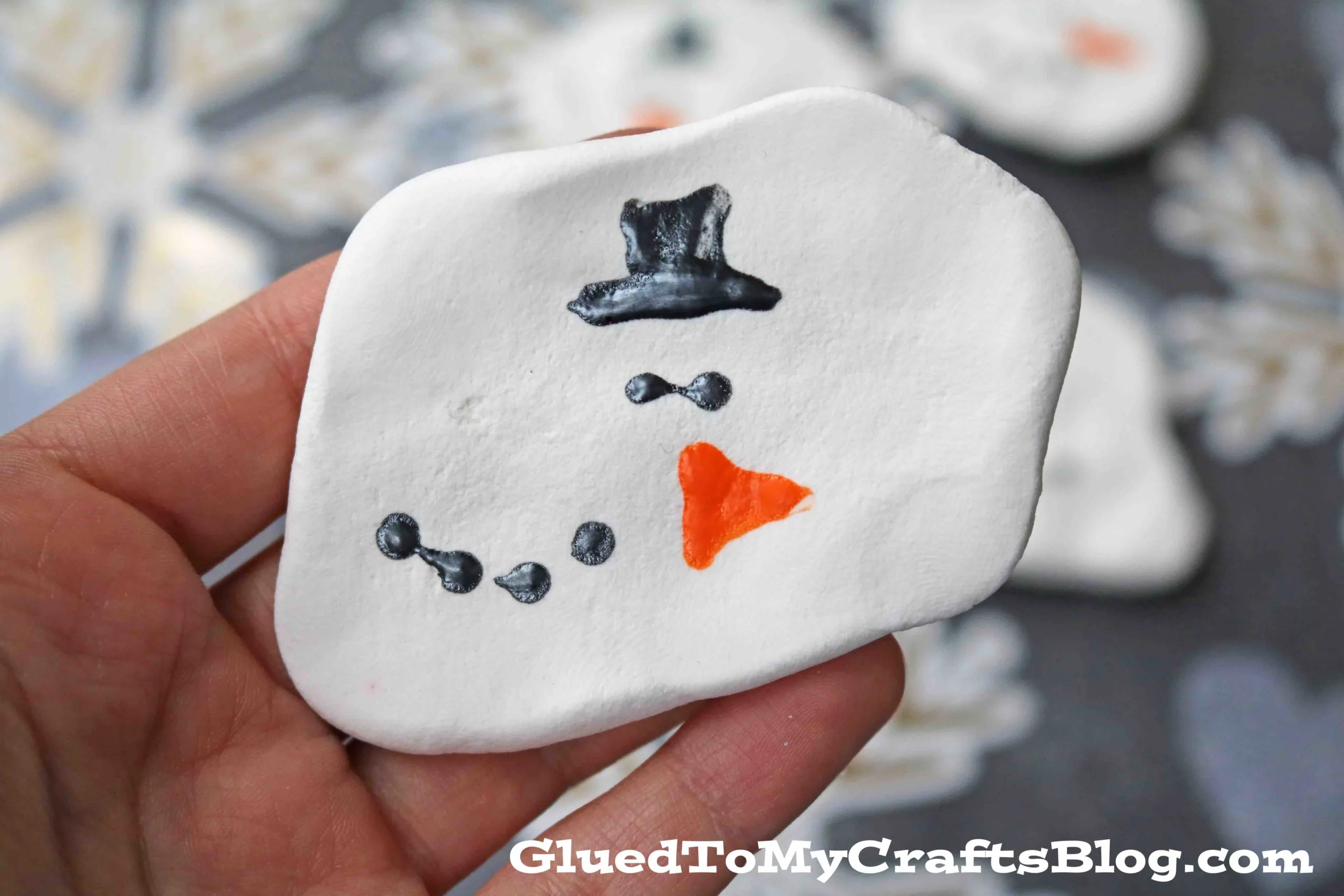 Modeling Clay Melted Snowman Magnets