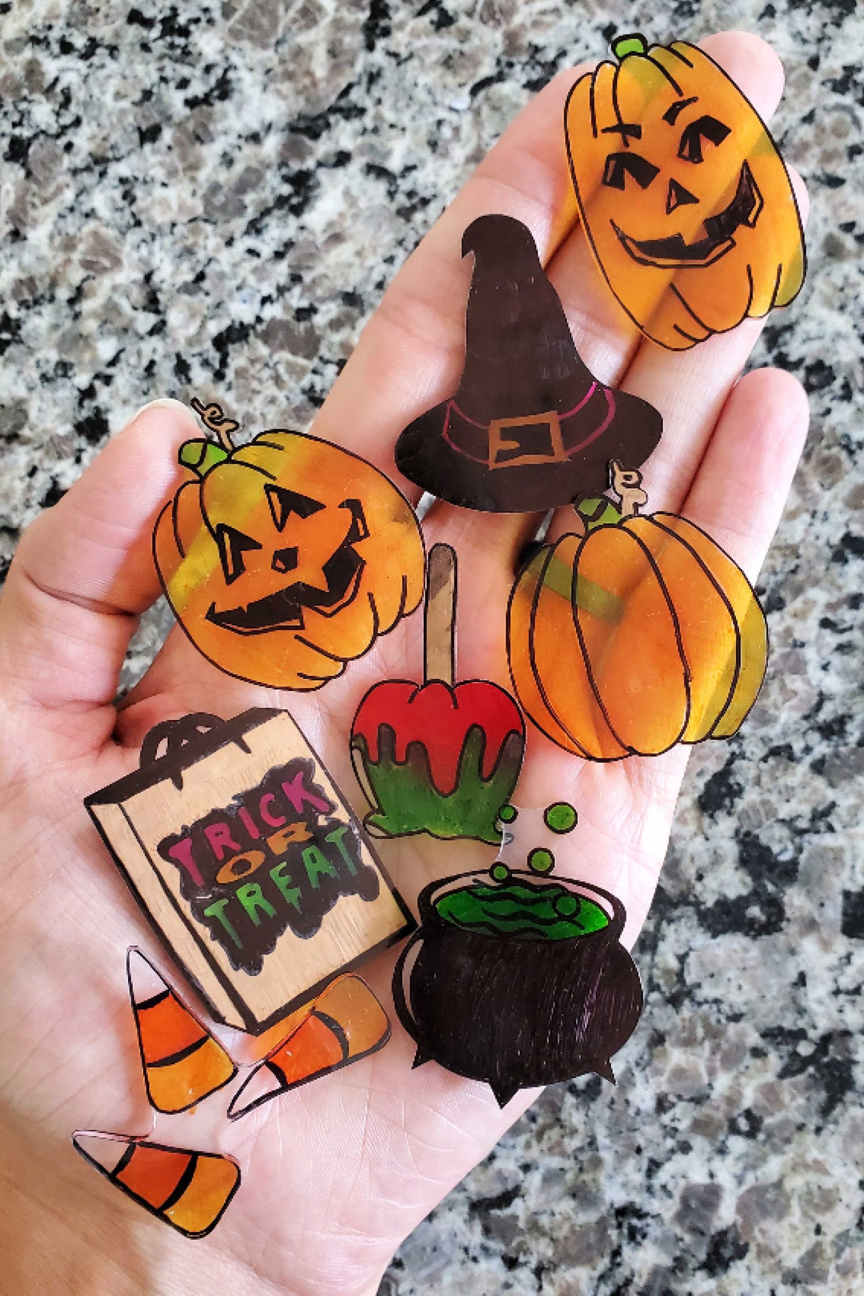 DIY Shrinky Dinks Halloween Magnets