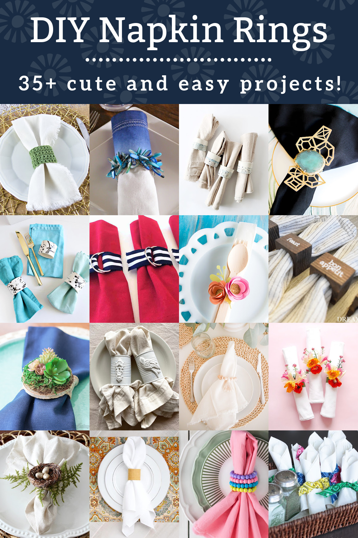DIY Napkin Rings for party or holidays