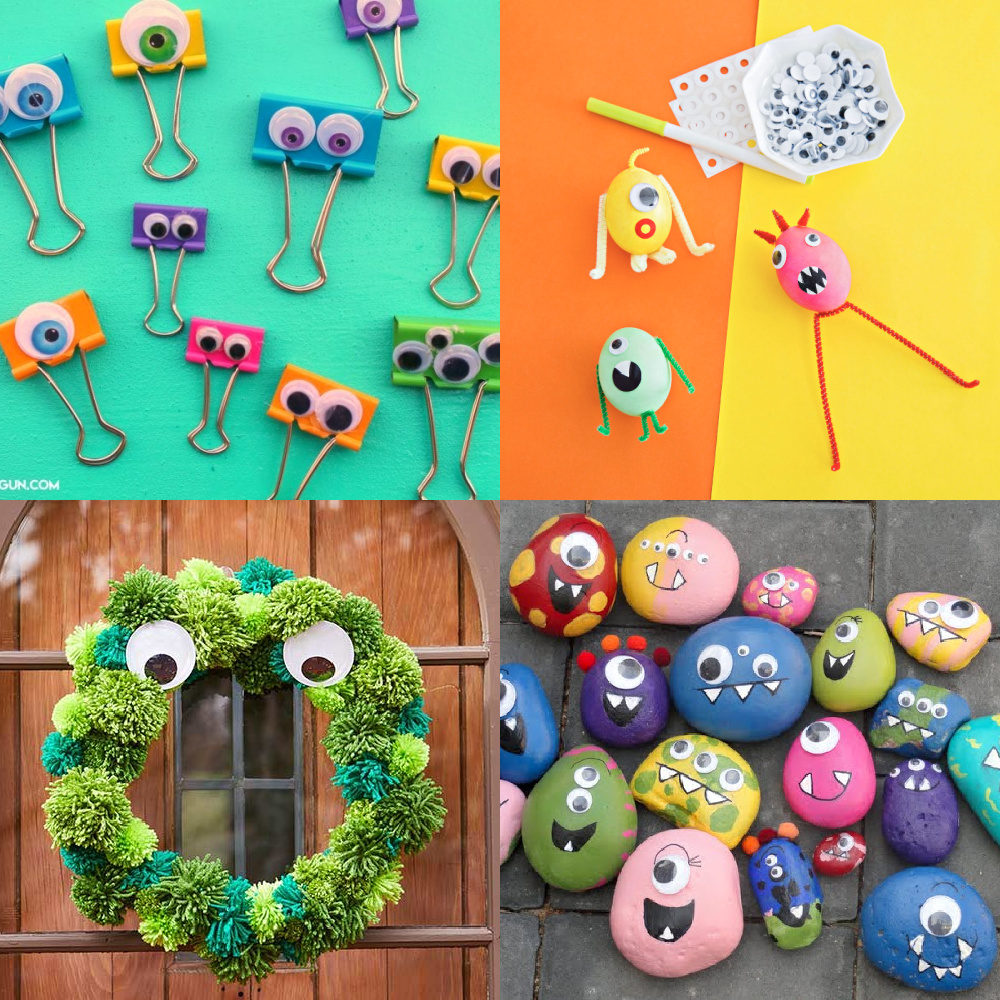 Fun Kids Creative Art Play. Stick-on Googly Eyes Craft Suppy Stock