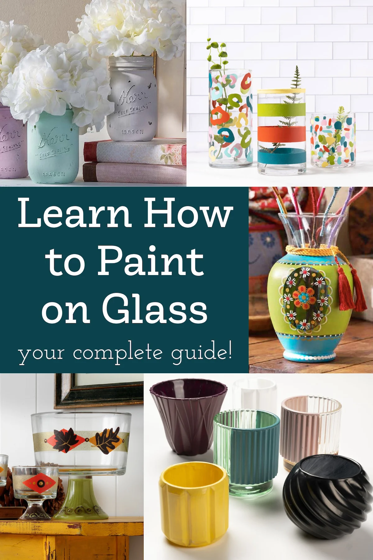 how to DIY Floral Painted Glass Cup Set  Glass decor diy, Glass cup set,  Glass crafts