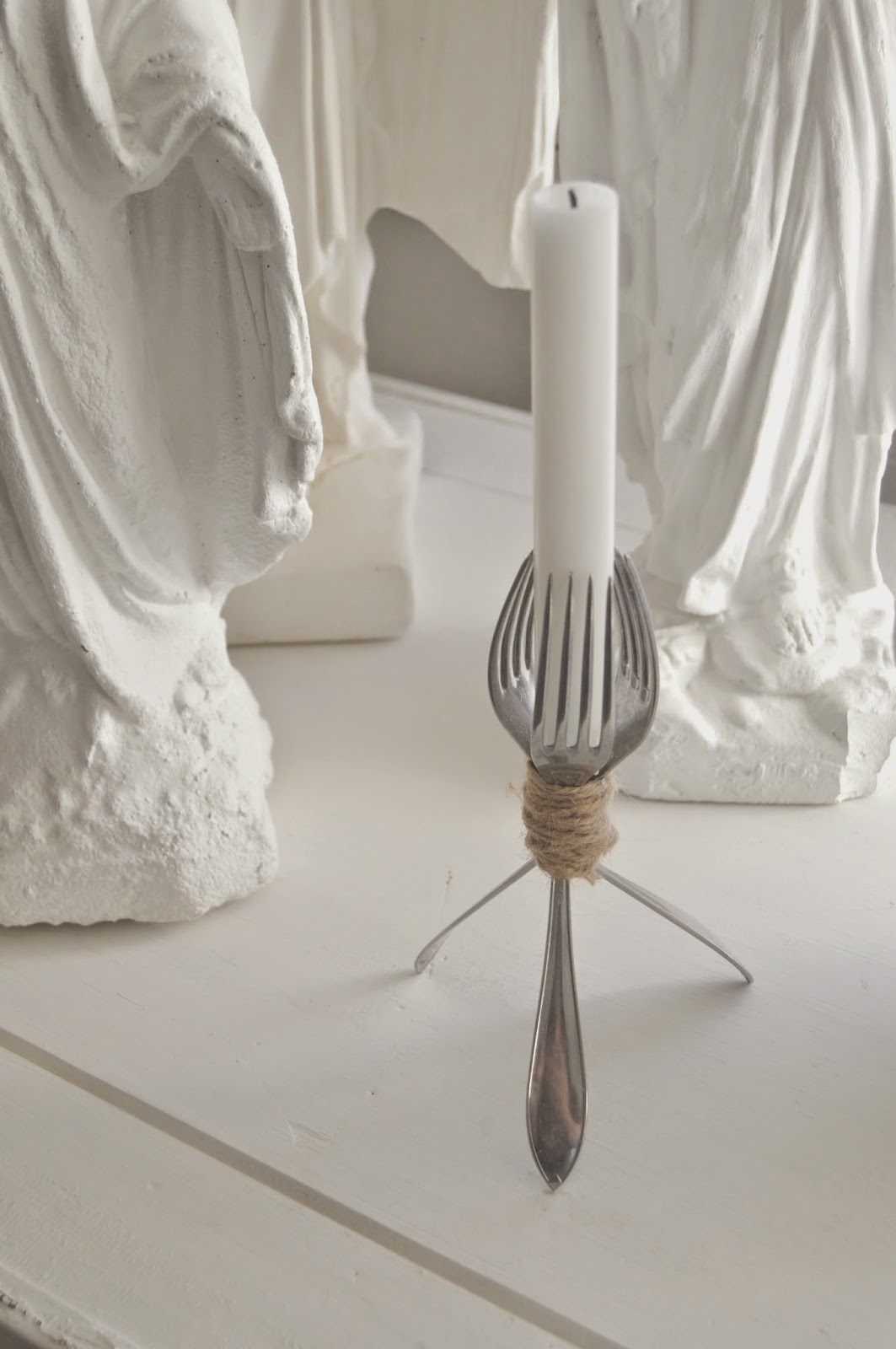 Silverware Candlestick Holder