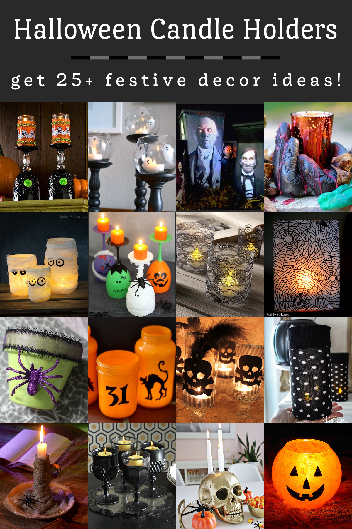 DIY Halloween Candle Holders
