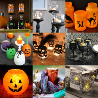 DIY Halloween candle holders feature image