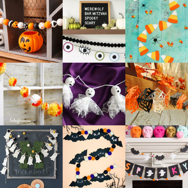 Easy DIY Halloween garlands feature image