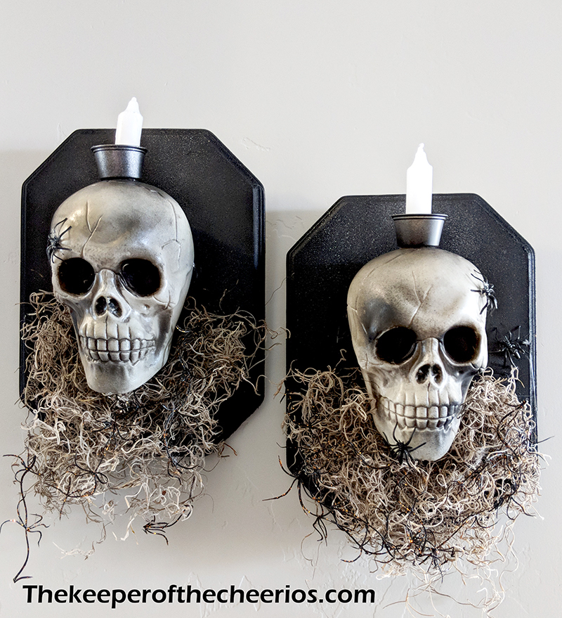 Halloween Skull Wall Sconces