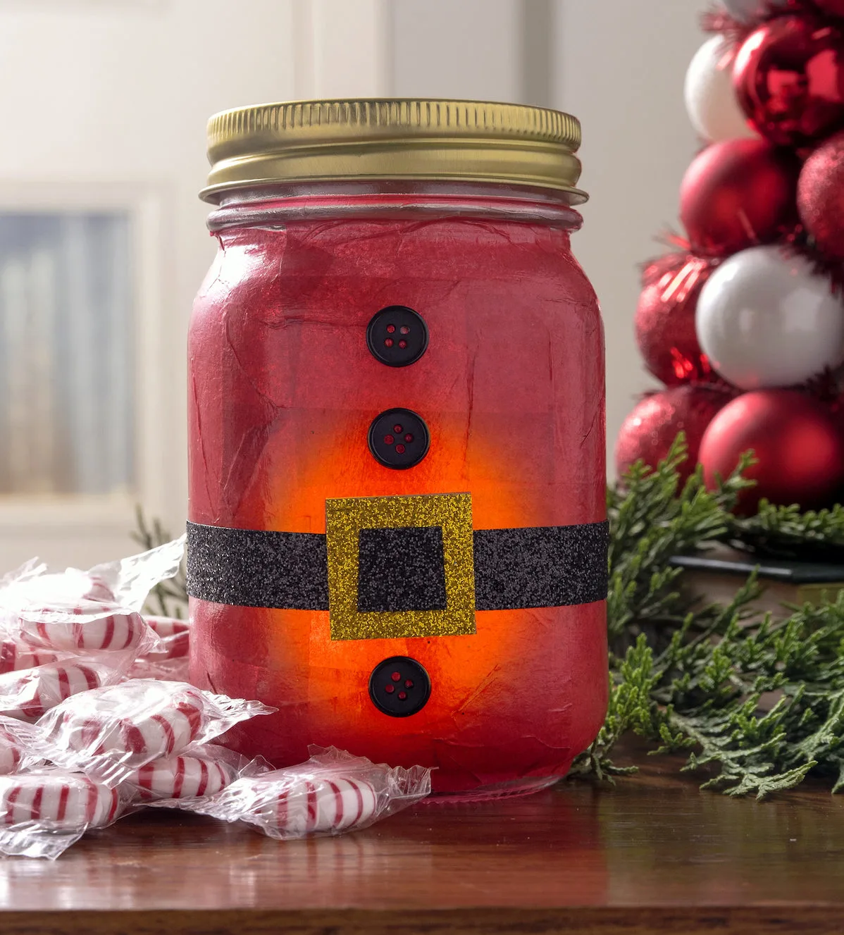 Santa mason jar craft