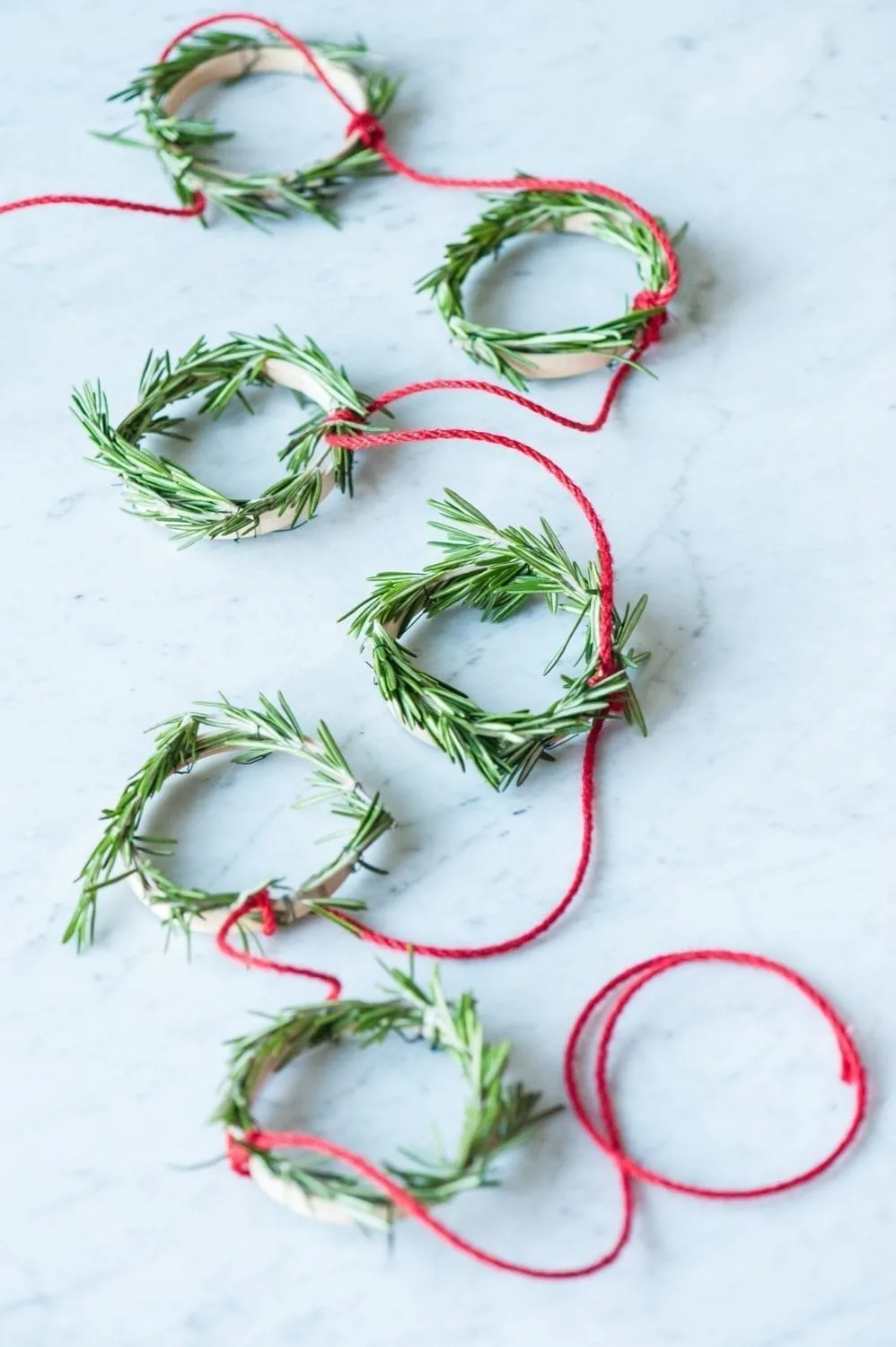 DIY Mini Rosemary Wreath Garland