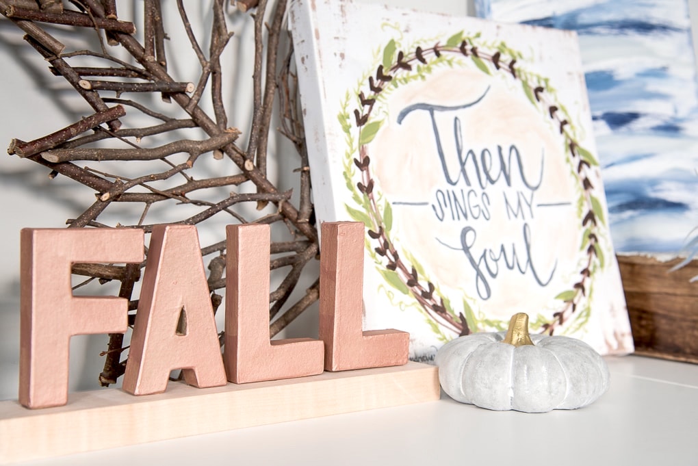 DIY Wood and Metal Fall Sign