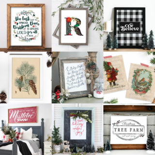 Farmhouse or rustic Christmas printables feature image