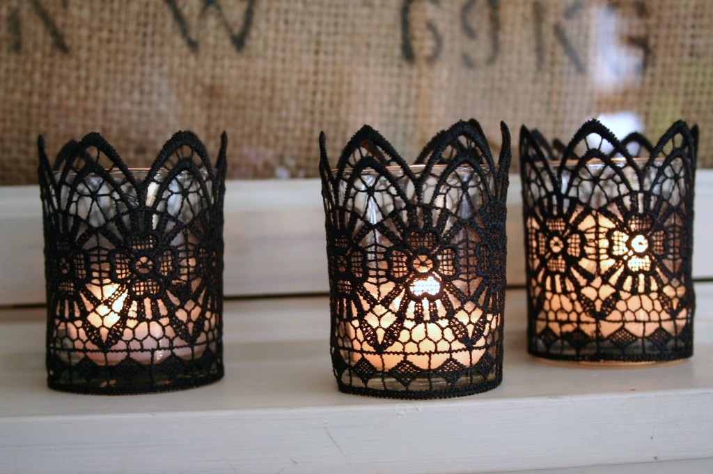 Black Lace Candles