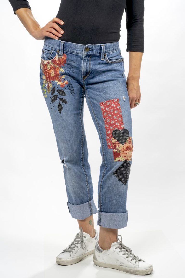 diy patch work jeans