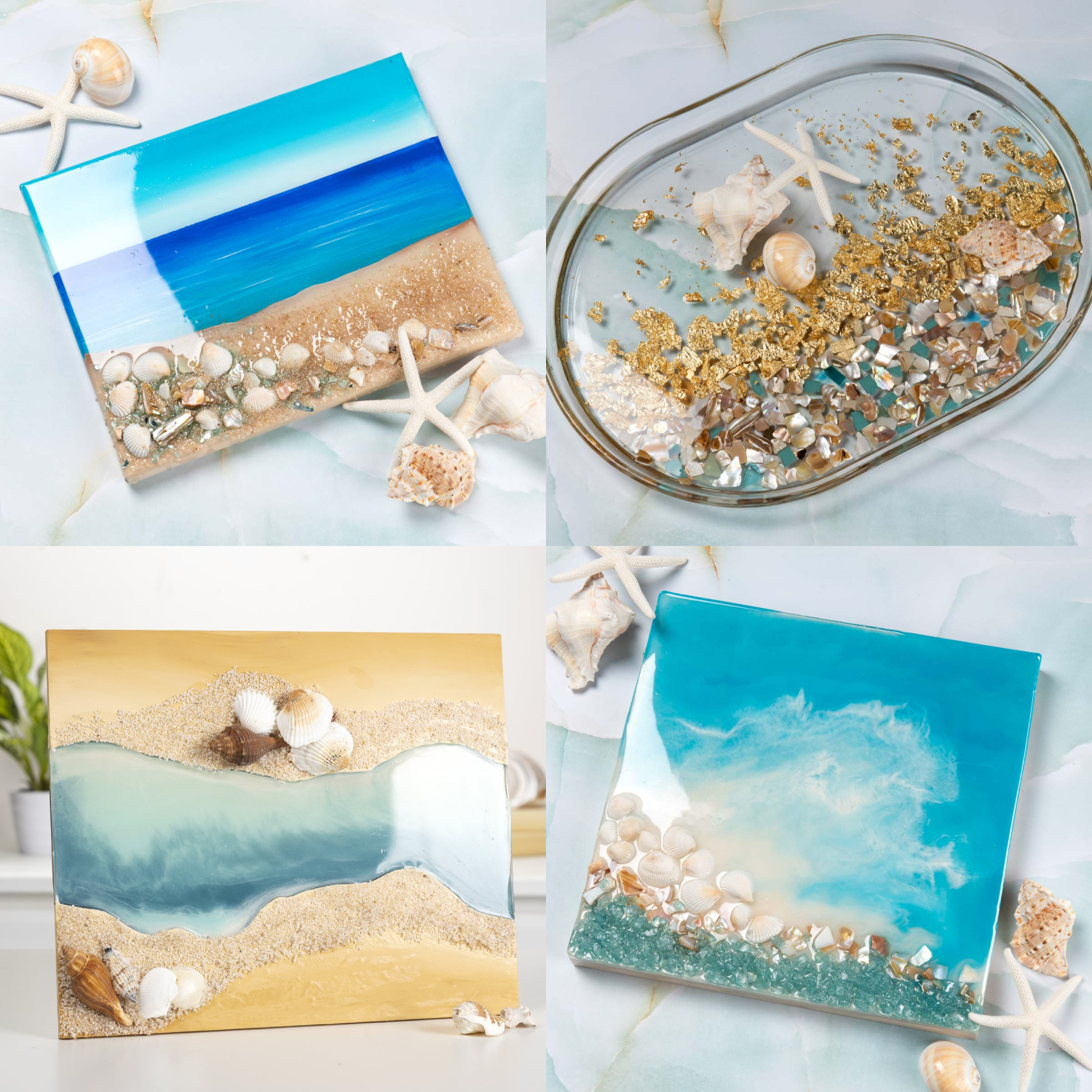 Resin Art - How To Paint The Ocean With Acrylic Paint 