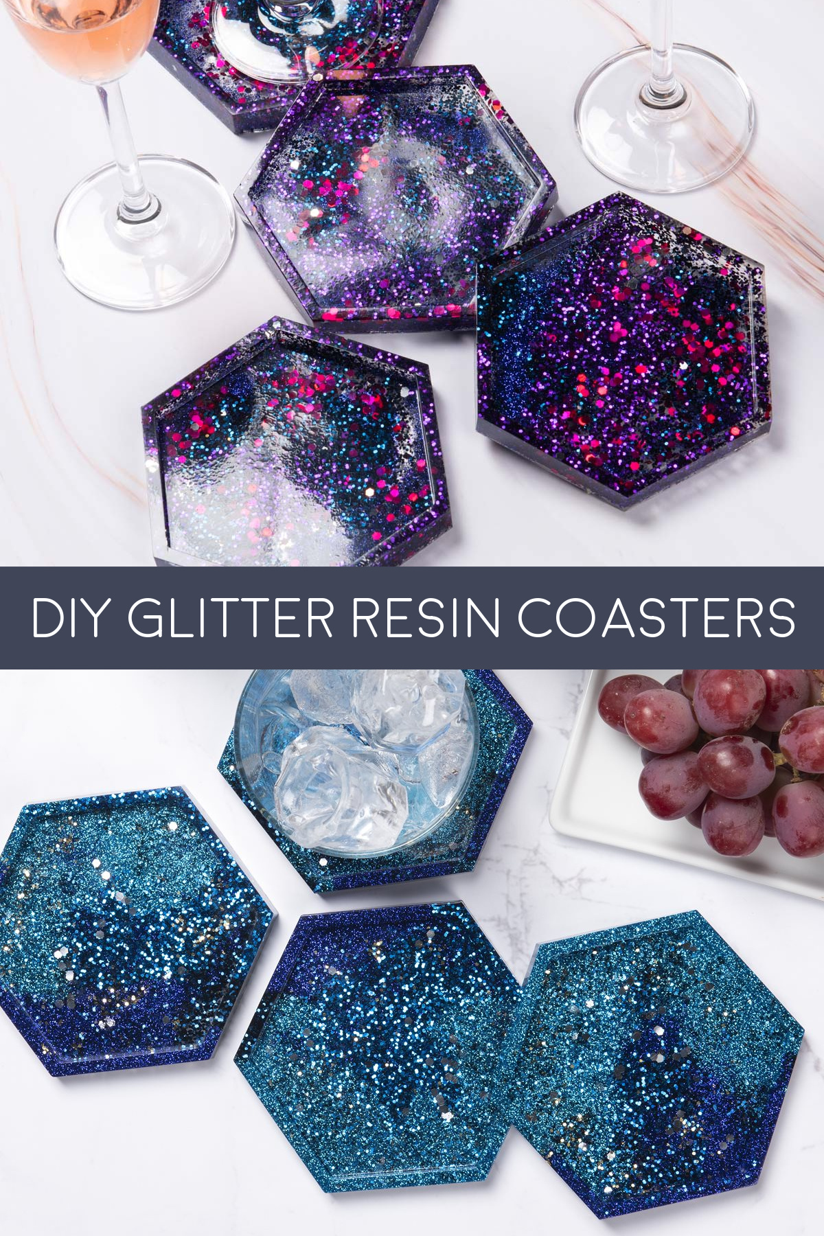 Glitter Resin Coasters for Gifts or Parties! - Mod Podge Rocks