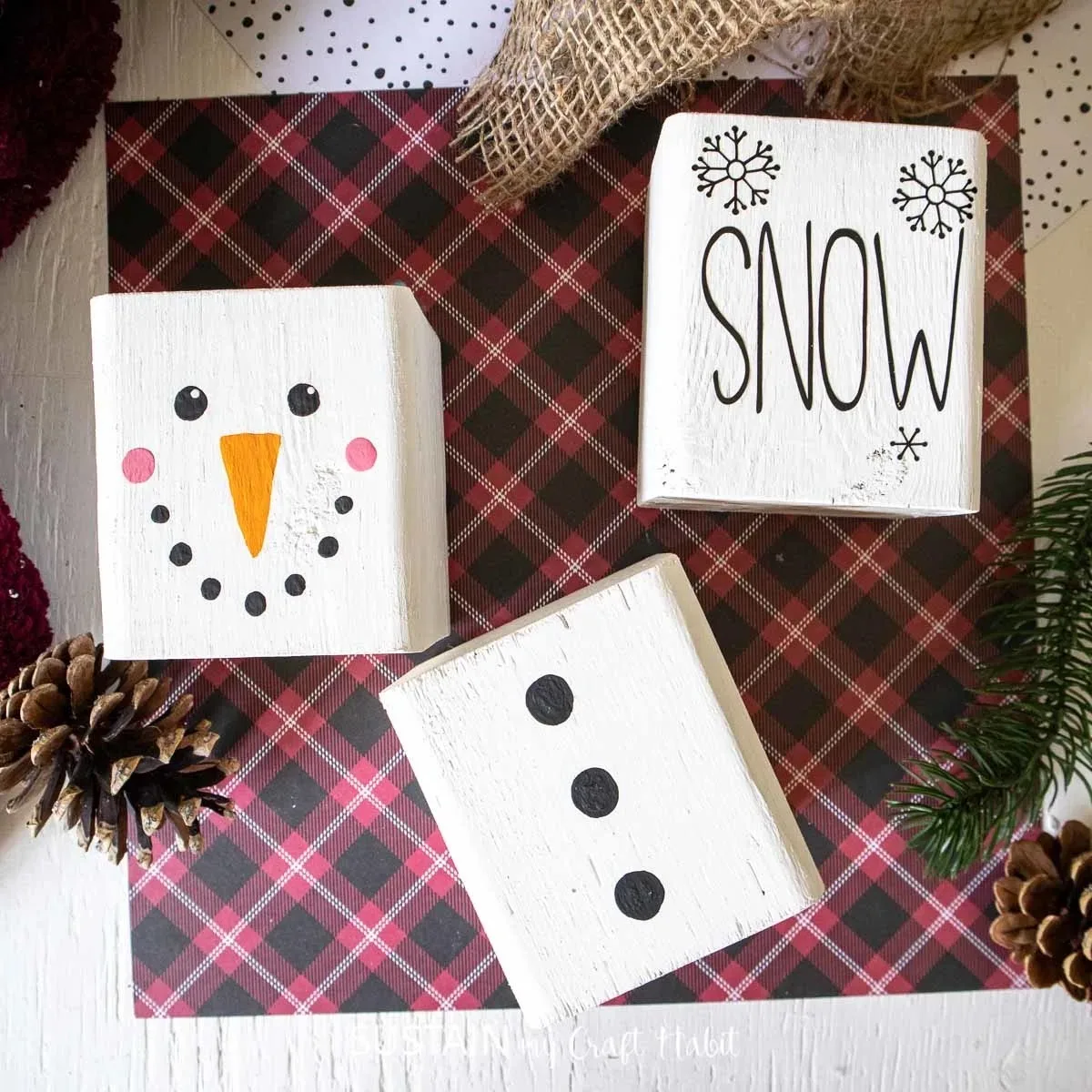 4 Fun Wood Block Christmas Crafts for Kids - The Chirping Moms