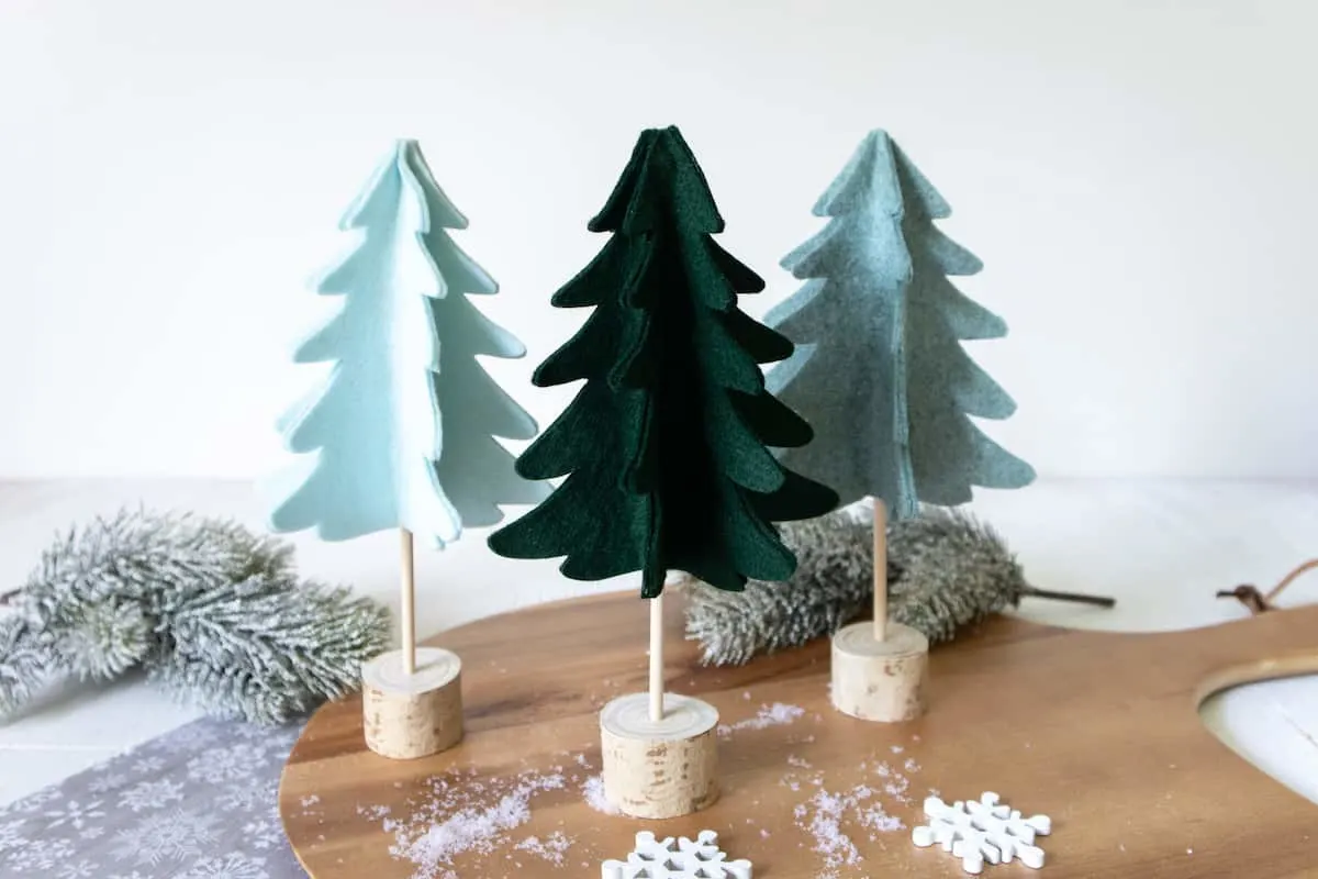 DIY Scandinavian Felt Christmas Trees