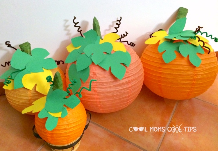 Pumpkin Patch Made out of Paper Lanterns