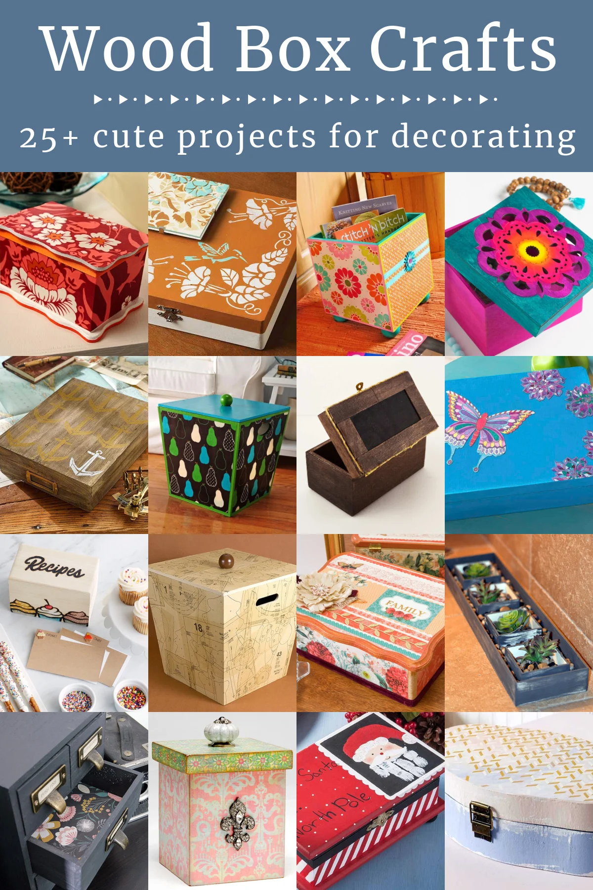 25+ Wood Box Crafts for Home Decorating - Mod Podge Rocks