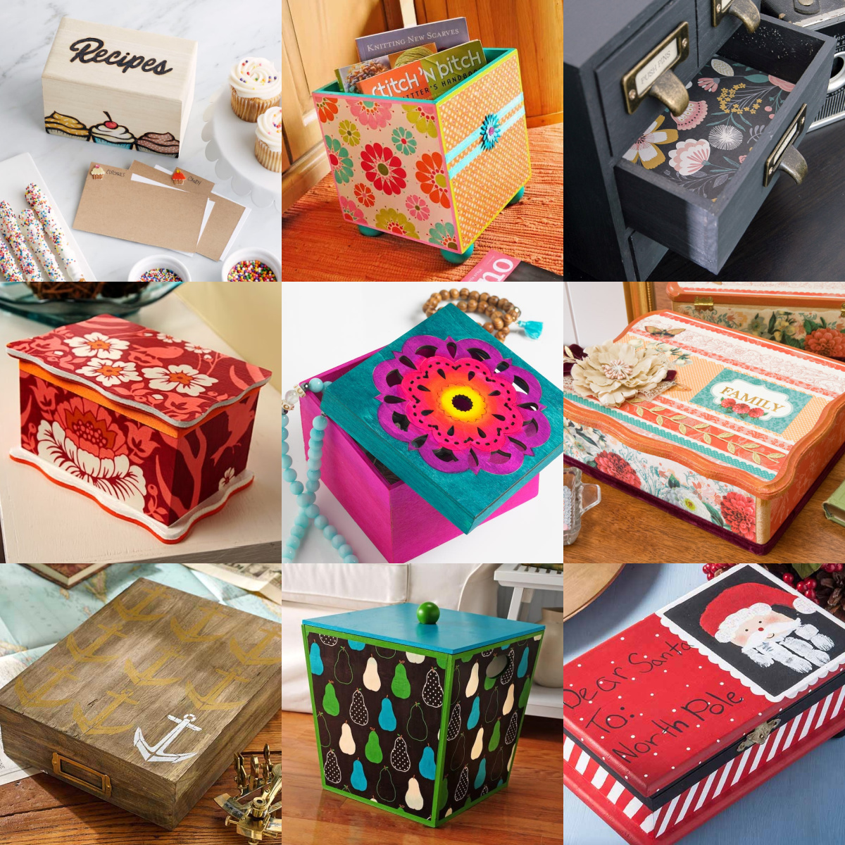 Craft Organization: Vintage Inspired Art Supply Boxes