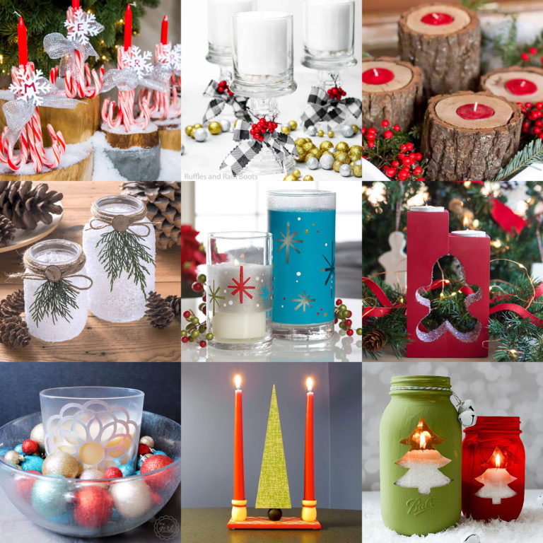 Christmas candle holders to make feature image