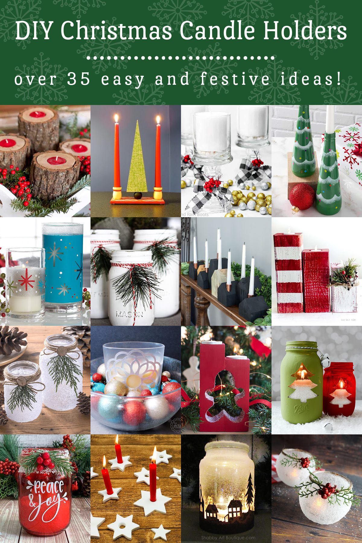 Create Festive Frosted Candle Holders in 2 Easy Steps