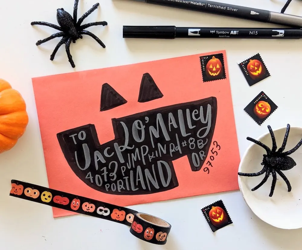 DIY Spooky Mail Art Envelopes for Halloween