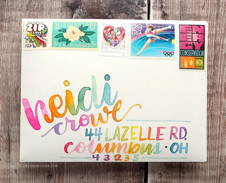 Decorate an Envelope Using Watercolors