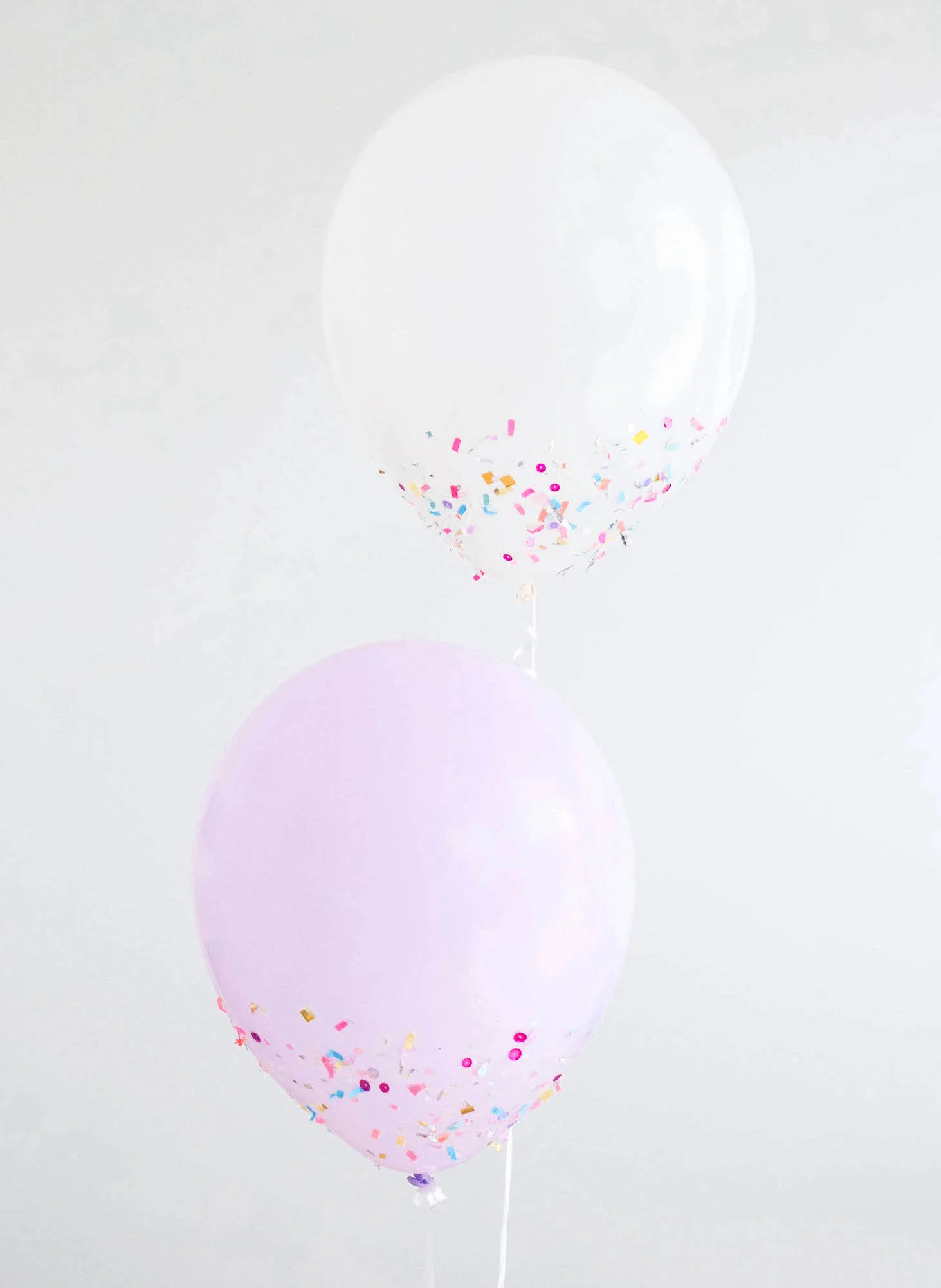 Finished confetti balloons
