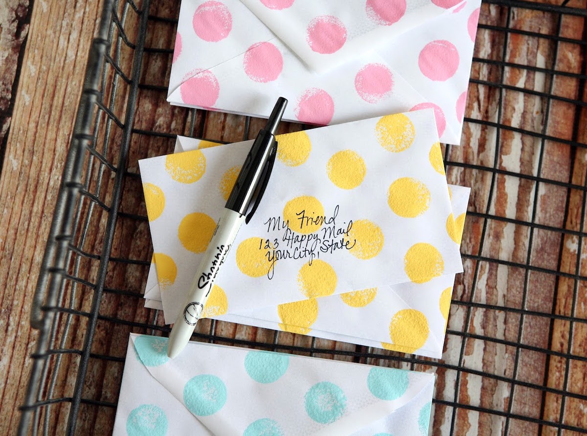 How to Make Polka Dot Envelopes