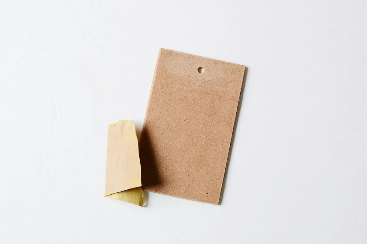 Sandpaper and an MDF gift tag