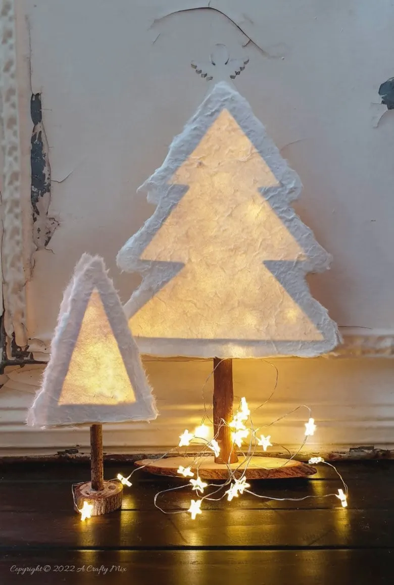 handmade paper christmas trees