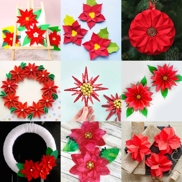 Poinsettia crafts feature image