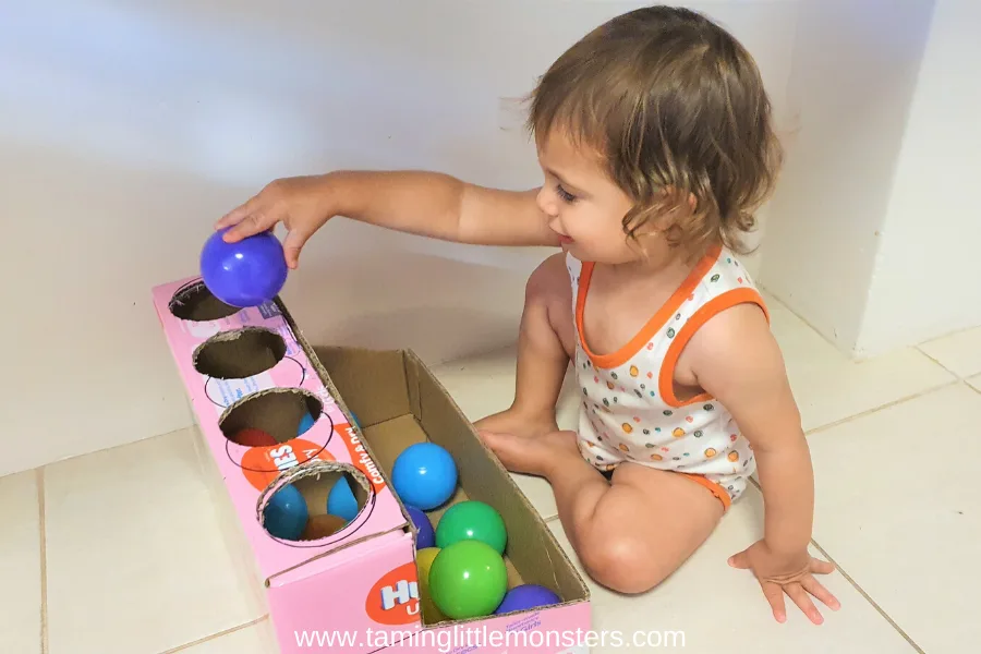 DIY Ball Drop Box for Babies