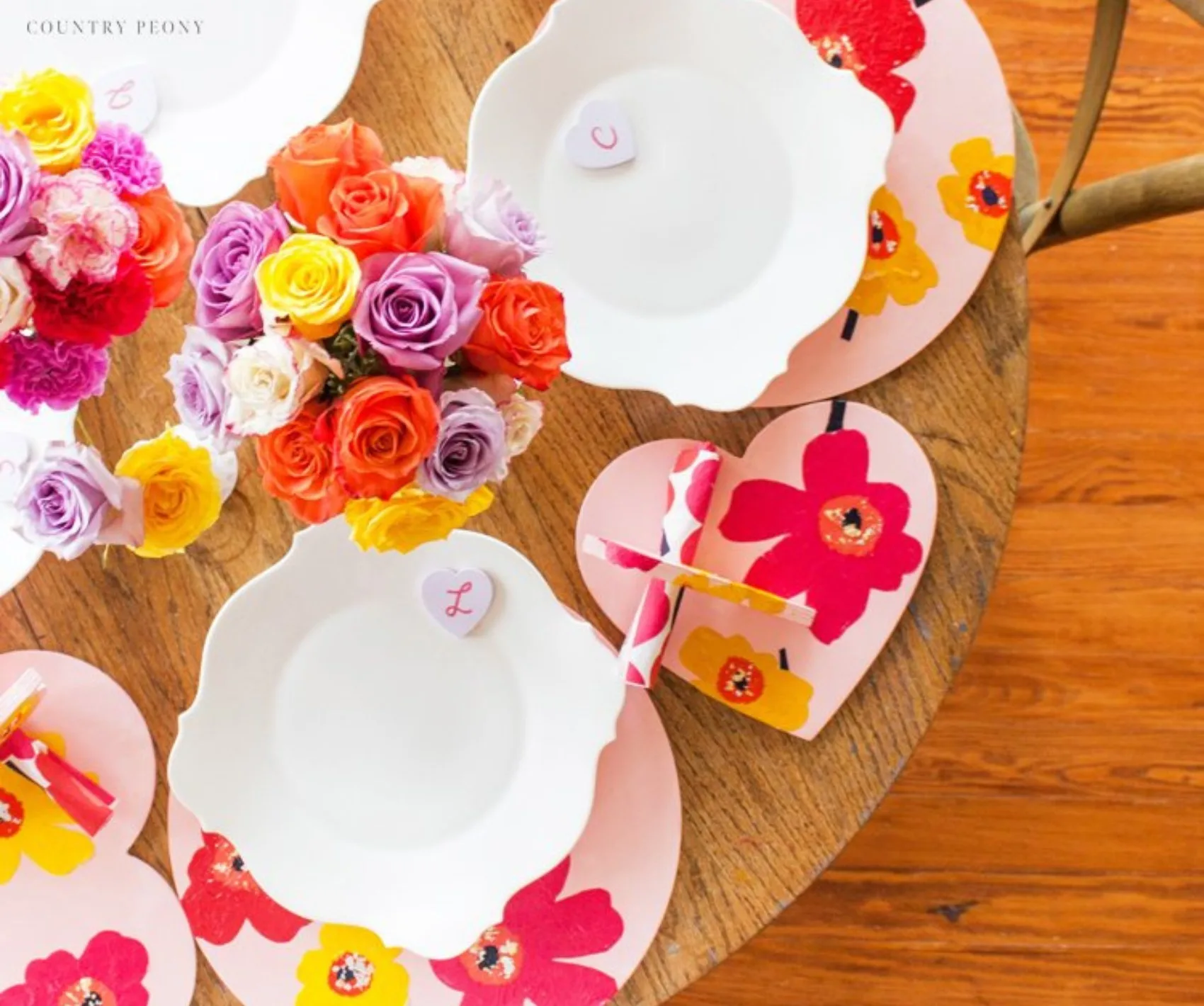 diy galentine's day with wooden heart craft