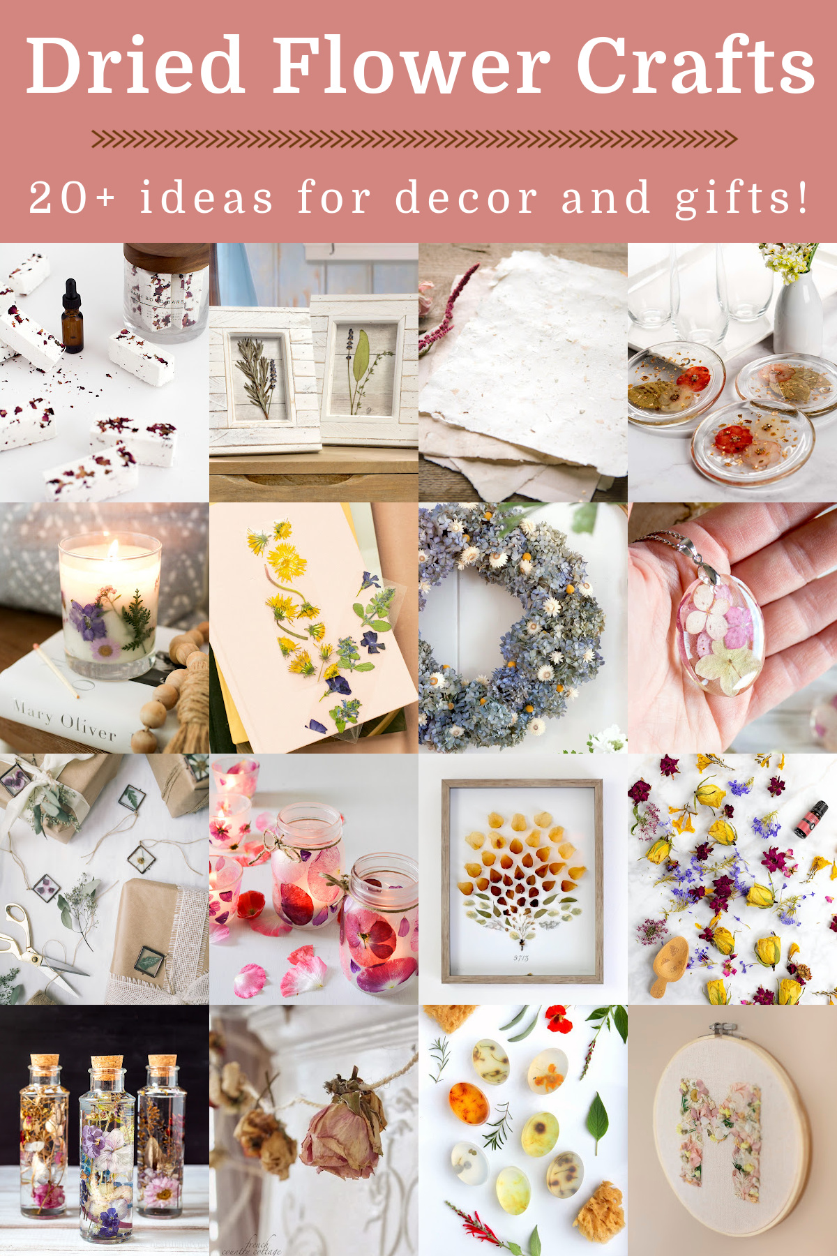 Dried Flower Crafts for decor or gifts