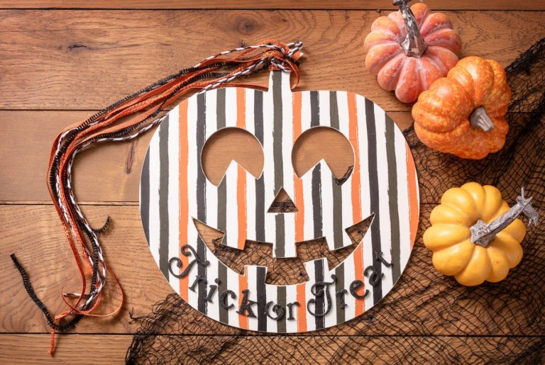 Dollar Tree Wood Pumpkin DIY for Halloween