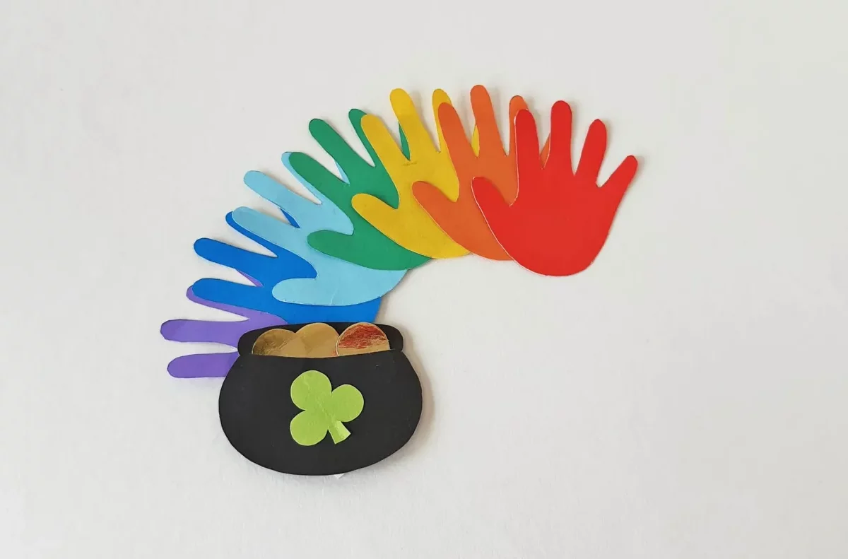 pot of gold handprint paper craft