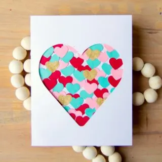 DIY Valentine's Day card with paper