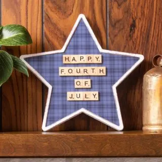 DIY wood star decor for 4th of July