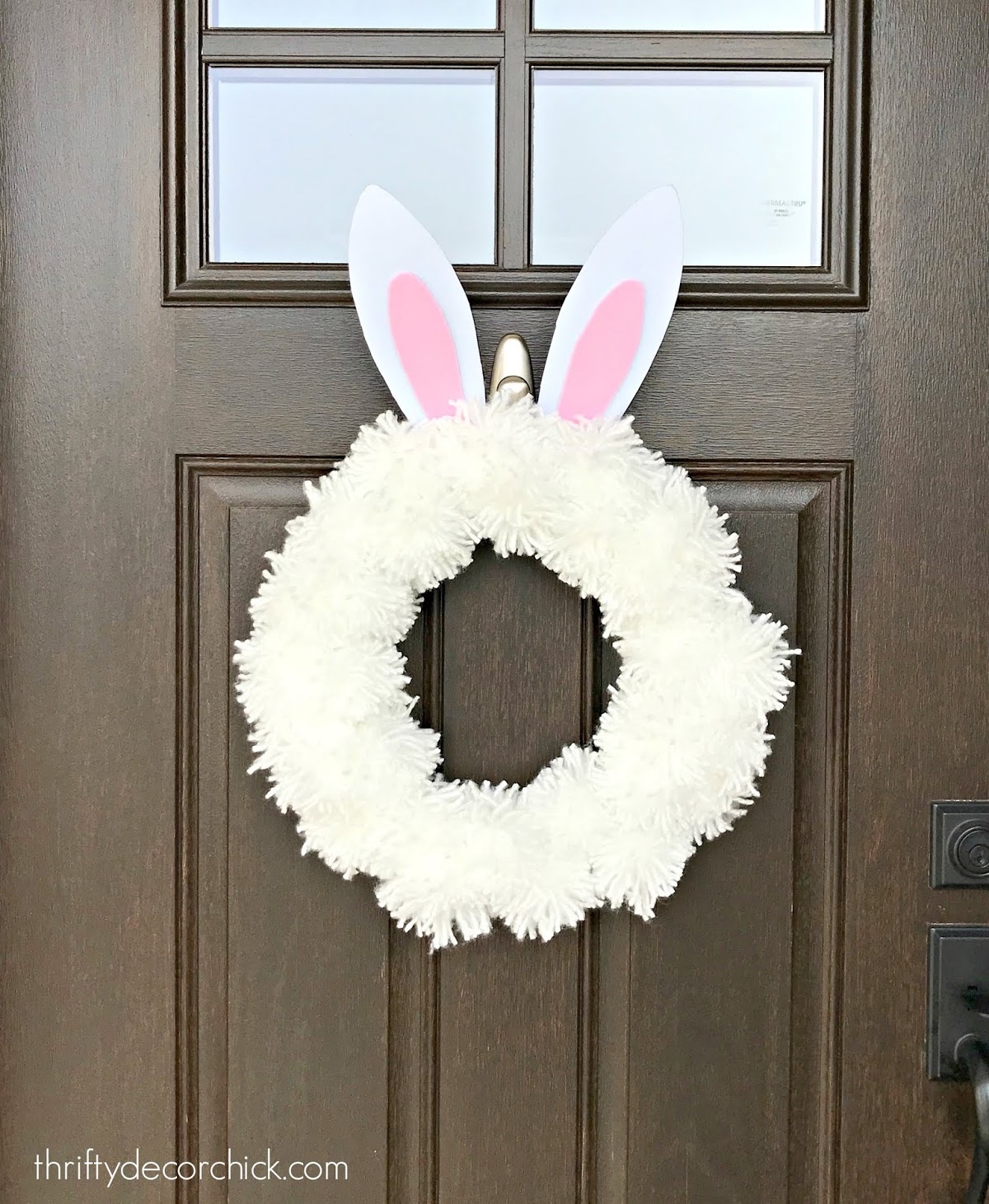 Fluffy bunny wreath