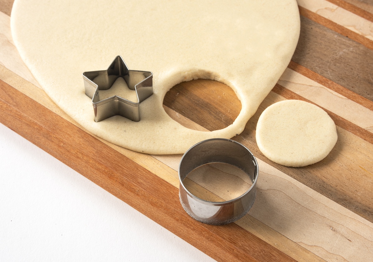 Cut Shapes with Cookie Cutters from Dough