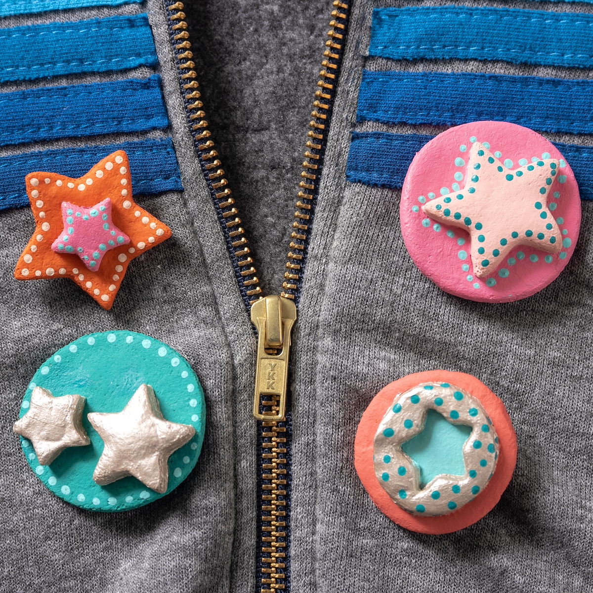 How to make pins with salt dough for kids