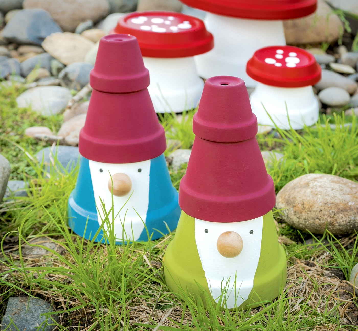 diy clay pot gnomes