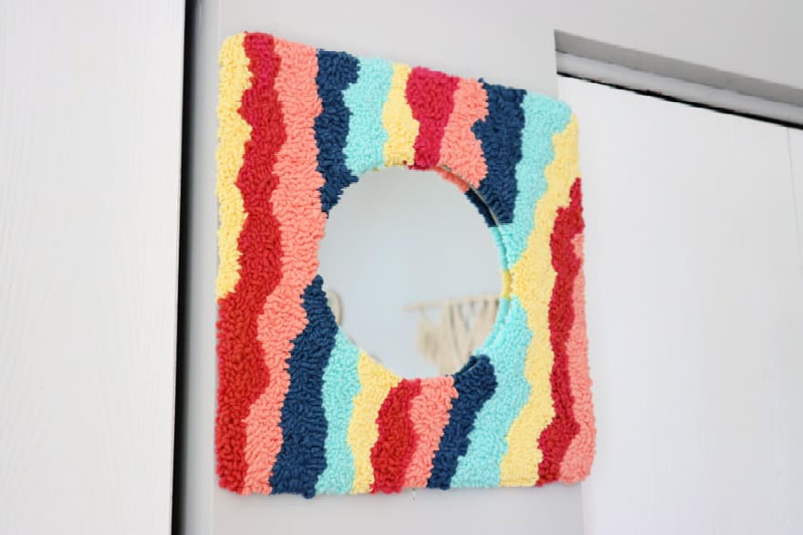 Mirror Rug {DIY Punch Needle Mirror} Full Tutorial & Video!