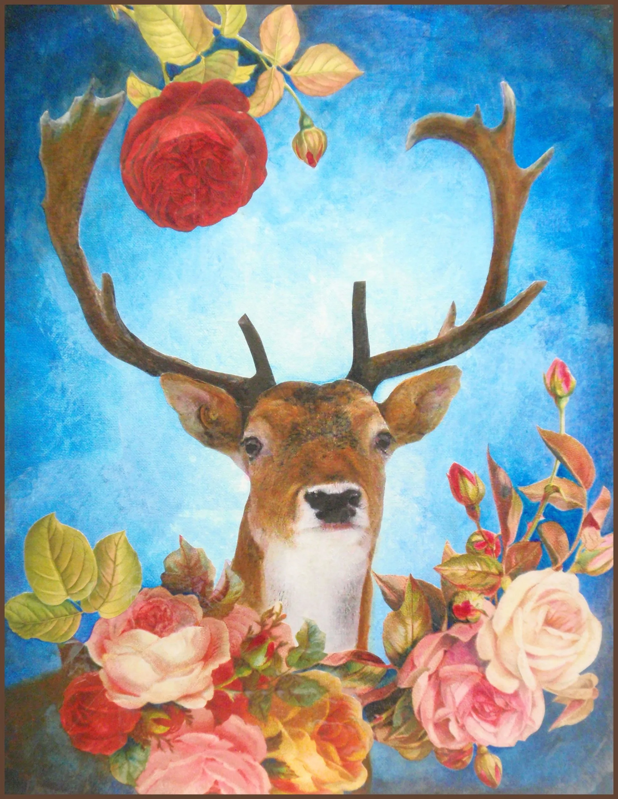 Cricut Collage - Floral Deer