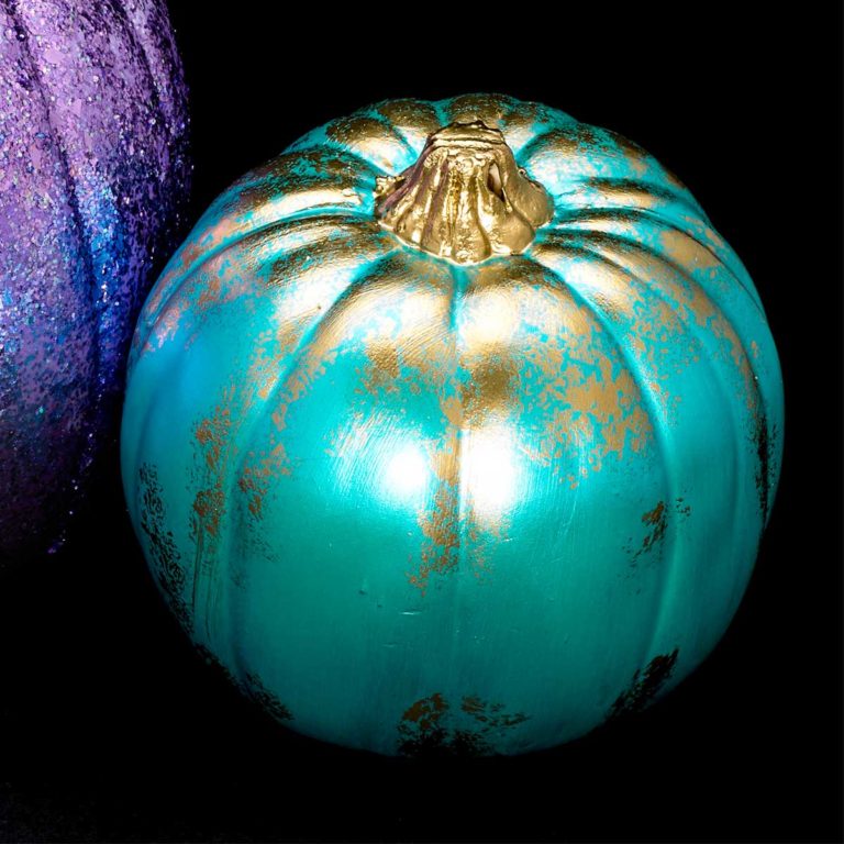 color shift painted pumpkin