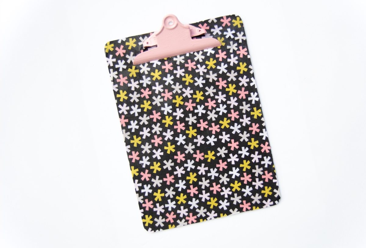 decorate a clipboard